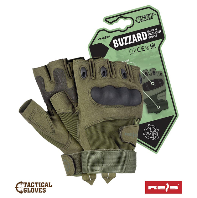 Тактичні захисні рукавички без кінчиків пальців REIS RTC-BUZZARD Z (16159702510427) M - зображення 1