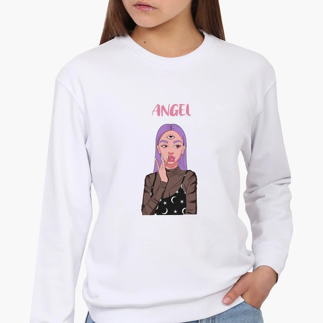 Світшот жіночий Янгол (Angel) (8771-1635) Білий M - Фото 1 Світшот жіночий Янгол (Angel) (8771-1635) Білий M - зображення 1