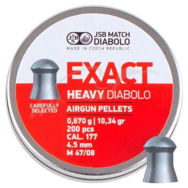 Кулі пневм JSB Diablo Exact Heavy 4,52 мм 0,670 гр. (200 шт/уп) - зображення 1