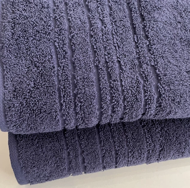 Полотенце махровое Ecotton 550 Navy blue 50х90 см (ROZ6400063352) - Фото 2 Полотенце махровое Ecotton 550 Navy blue 50х90 см (ROZ6400063352) - зображення 2