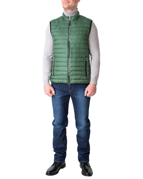 Жилет чоловічий TRUSSARDI JEANS (52S00267-1Y090504-G2900/9) Зелений 56 - Фото 2 Жилет чоловічий TRUSSARDI JEANS (52S00267-1Y090504-G2900/9) Зелений 56 - изображение 2