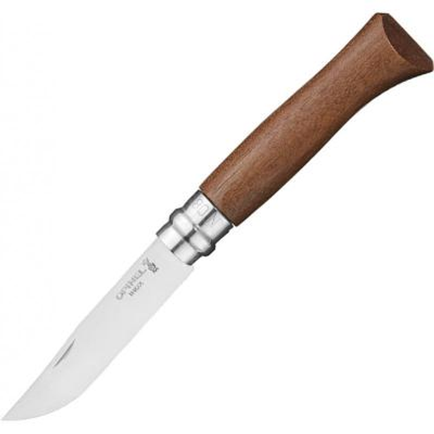 Ніж Opinel №8 VRI, Inox. Рукоять - горіх, в коробці (002022) - зображення 1