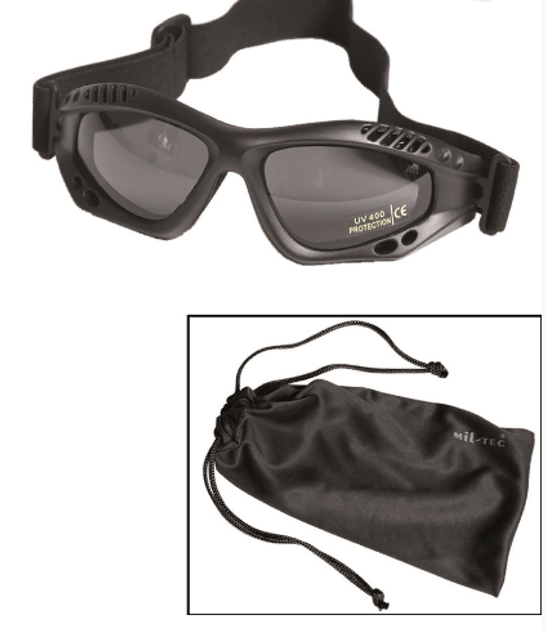 Тактические стрелковые защитные очки MiL-tec AIR PRO черные (15615302) - изображение 2