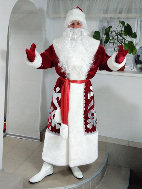 Костюм Деда Мороза новый узор снежинки