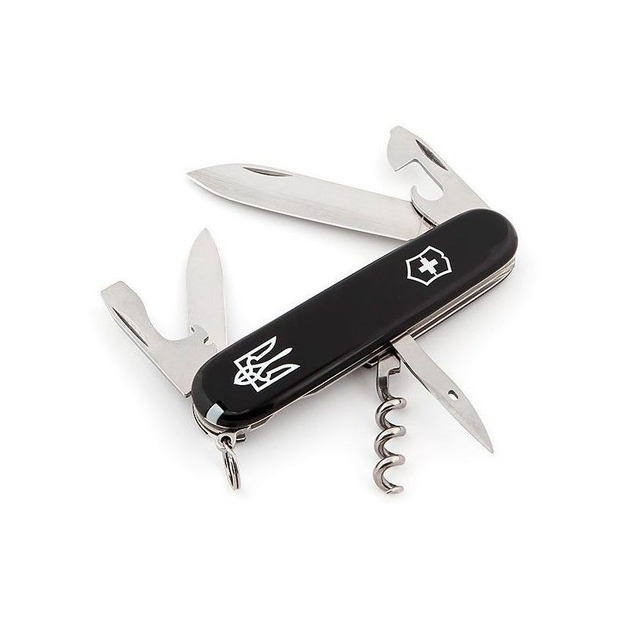 Складаний ніж Victorinox SPARTAN UKRAINE 1.3603.3R1 Викторинокс з Гербом Чорний - зображення 1