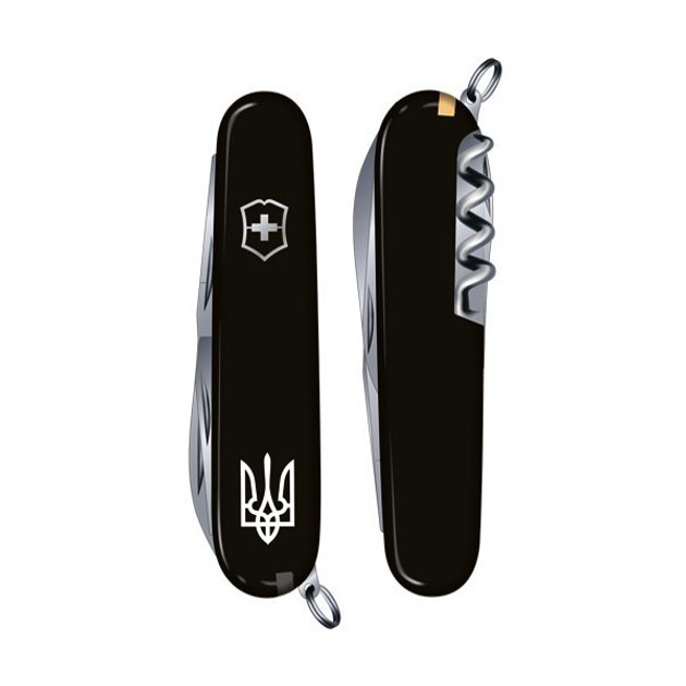 Складной нож Victorinox SPARTAN UKRAINE 1.3603.3R1 Викторинокс с Гербом Чёрный - изображение 2