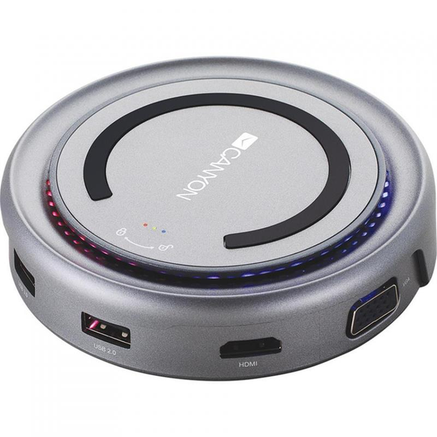 Док-станция Canyon CNS-TDS07DG USB Type-C с беспроводной зарядкой ...