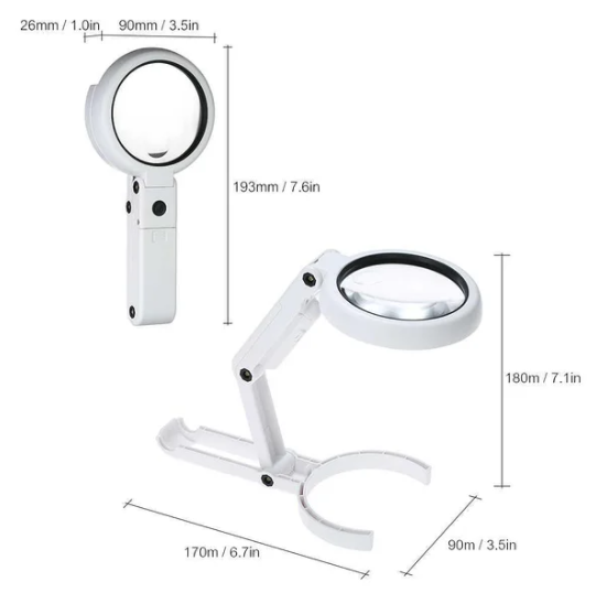 Лупа ручная 7X 55мм c LED подсветкой + USB NO.FS55RC - изображение 6