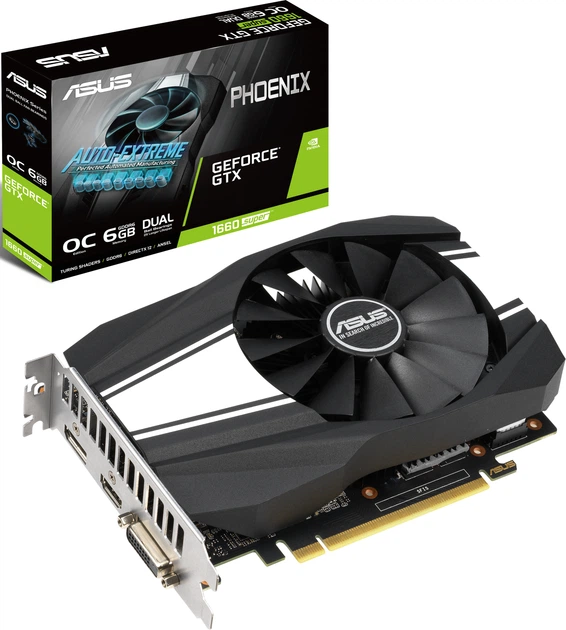 Видеокарта Asus PCI-Ex GeForce GTX 1660 Super Phoenix O6G OC 6GB