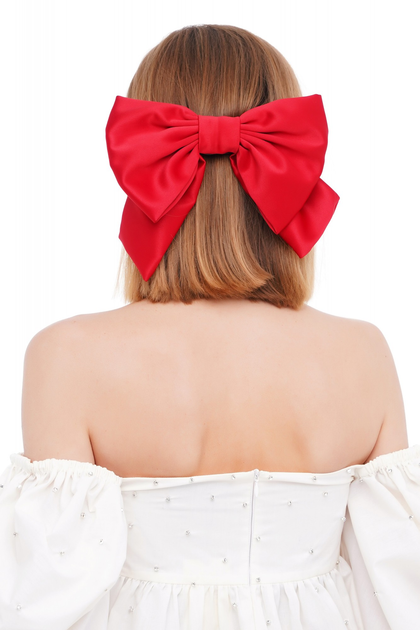 Заколка бант MyScarf большой красный бант luxury от продавца: You&Me&We ...