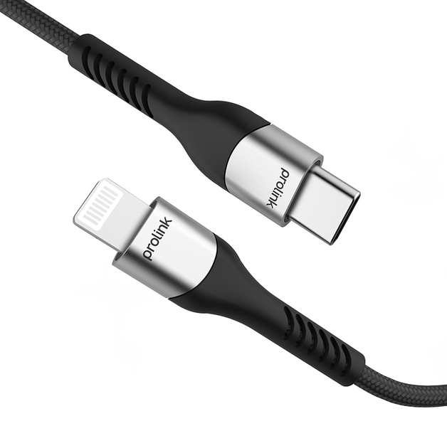 Кабель ProLink USB Type-C для Apple Lightning 1 м Black (PF444A-0100) - изображение 3