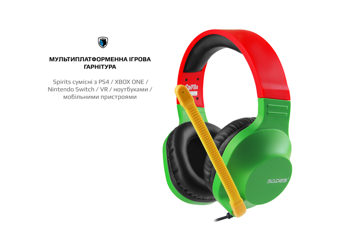 Навушники Sades SA-721 Spirits Rasta (sa721rsj) - Фото 4 Навушники Sades SA-721 Spirits Rasta (sa721rsj) - зображення 4