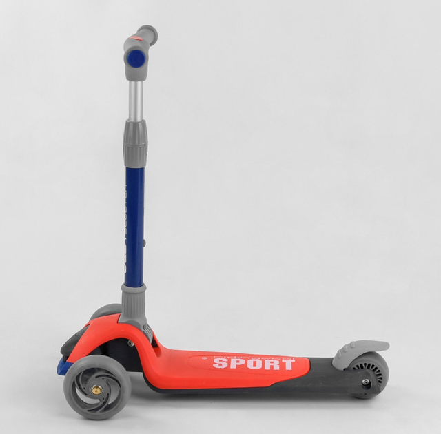 Детский трехколесный самокат Best Scooter F-44077 складной, светодиодная подсветка колес - Фото 3 Детский трехколесный самокат Best Scooter F-44077 складной, светодиодная подсветка колес - изображение 3