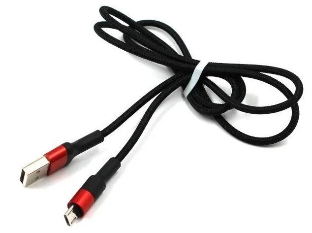 Зарядный кабель Micro USB Hoco X26 Red Black 1м - изображение 3