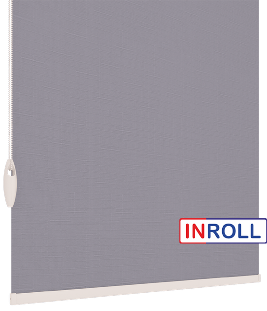 Ролета тканевая INROLL Есо-Mini Plus 105х165 см Len Серый 7436 - изображение 4