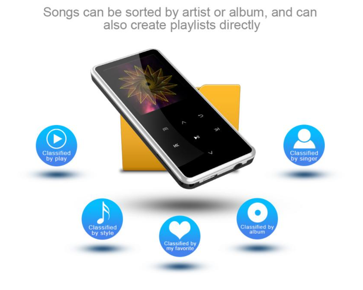 MP3 плеєр JNN M12 Original Bluetooth Hi-Fi 16Gb Сріблястий - зображення 4