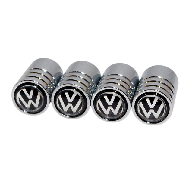 Ковпачки на ніпель для Volkswagen Alitek Long Silver Фольксваген (4 шт) (67083) - зображення 2