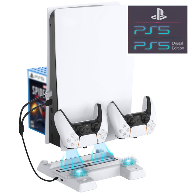 Вертикальна охолодна підставка DOBE для консолі Sony PlayStation 5 (PS5 ...