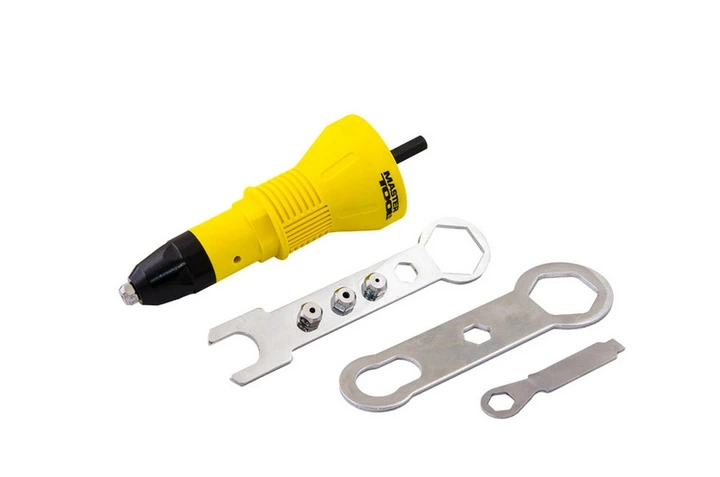 Насадка для заклепок MASTERTOOL 2.4/3.2/4.0/4.8 мм на дриль 6-гранний хвостовик 21-0900 - Фото 1 Насадка для заклепок MASTERTOOL 2.4/3.2/4.0/4.8 мм на дриль 6-гранний хвостовик 21-0900 - изображение 1