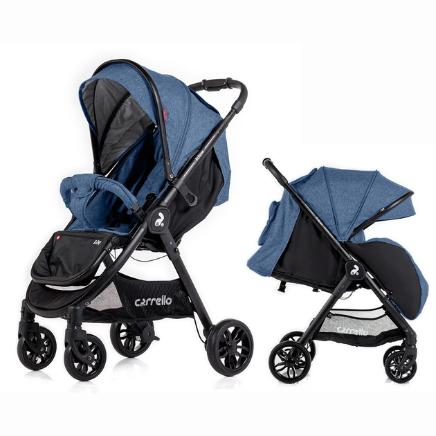 Коляска прогулочная CARRELLO Eclipse CRL-12001 в льне, Deep Blue в льне ...