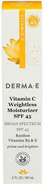 Увлажняющий солнцезащитный крем Derma E легкой текстуры с витамином С SPF45 60 мл (030985003598) 