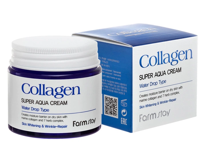 Увлажняющий крем для лица с коллагеном FarmStay Collagen Super Aqua Cream, 80мл (8809635230231) - изображение 2