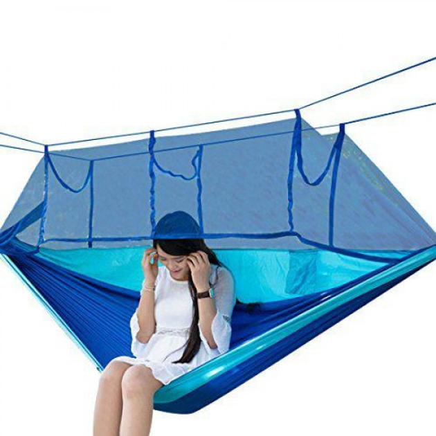 Туристический гамак с москитной сеткой HAMMOCK NET Синий – фото, отзывы ...