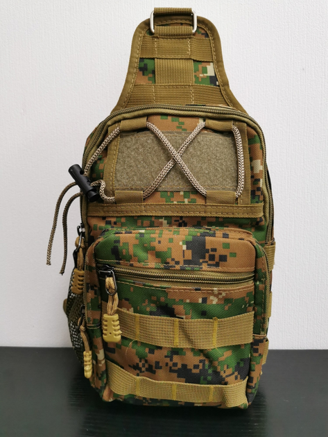 Тактическая армейская мужская сумка через плечо, пиксель - изображение 1