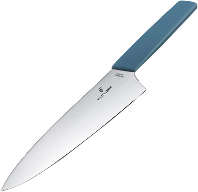 Нож кухонный разделочный Victorinox Swiss Modern 20 см Голубой (6.9016.202B) - Фото 1 Нож кухонный разделочный Victorinox Swiss Modern 20 см Голубой (6.9016.202B) - изображение 1