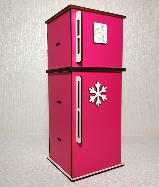 Холодильник деревянный для кукол