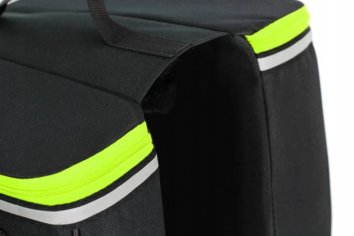 Велосумка на багажник ROWER Reverse 35 х 26 см сумка черная с салатовым 16 л (RBAG-00177) - изображение 5