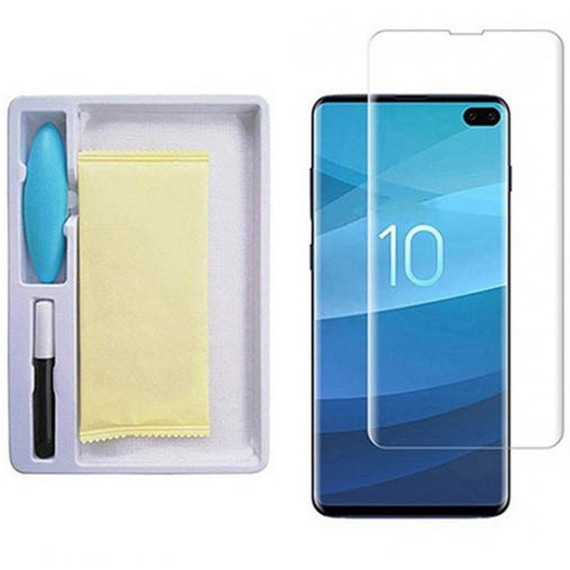 Защитное 3D стекло Mocolo с УФ лампой для Samsung Galaxy S10+ – низкие ...