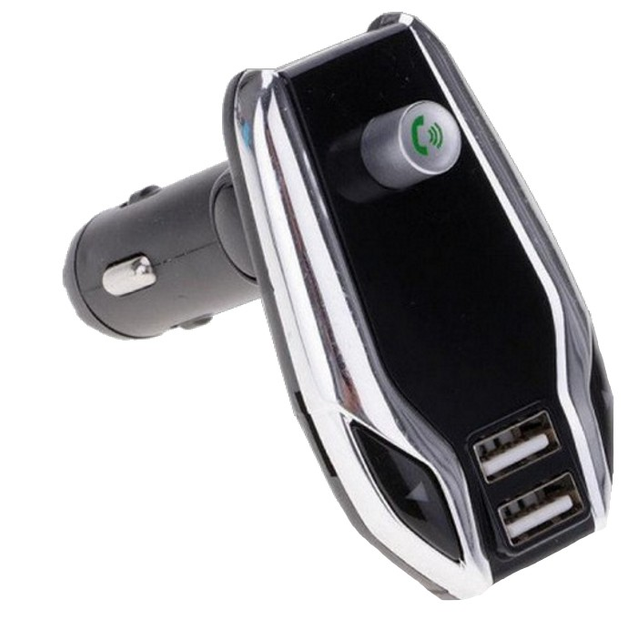 FM модулятор X8 Plus Bluetooth 2 x USB + AUX + MicroSD - MP3 модулятор, fm трансмітер, bluetooth модулятор - зображення 2