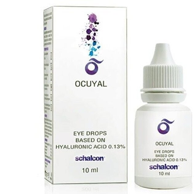 Очні краплі з гіалуронової кислотою Schalcon Ocuyal 10 мл - зображення 1