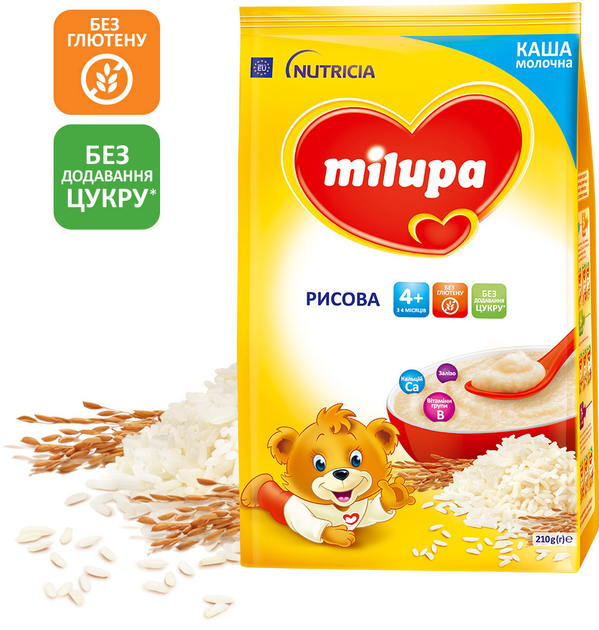 Молочна каша Milupa Рисова 210г (5900852931178) - зображення 1