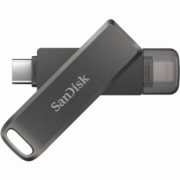 USB флеш накопитель SanDisk 128GB iXpand Drive Luxe Type-C /Lightning (SDIX70N-128G-GN6NE) - изображение 2