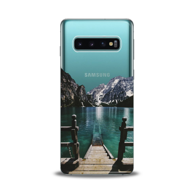 Чехол силиконовый для Samsung (Ночной мост) Galaxy S10 самсунг галакси ...