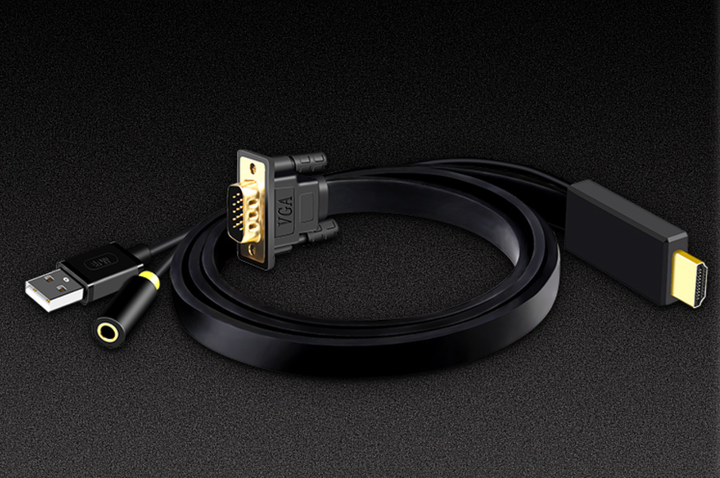 Конвертер кабель HDMI to VGA JH Z130 2м + Аудио + Питание Адаптер Преобразователь - Фото 7 Конвертер кабель HDMI to VGA JH Z130 2м + Аудио + Питание Адаптер Преобразователь - изображение 7