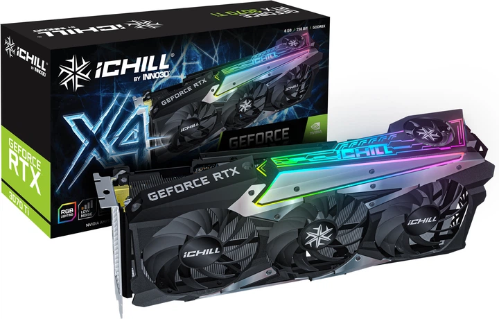 Видеокарта INNO3D PCI-Ex GeForce RTX 3070 Ti iChill X4 8GB GDDR6X