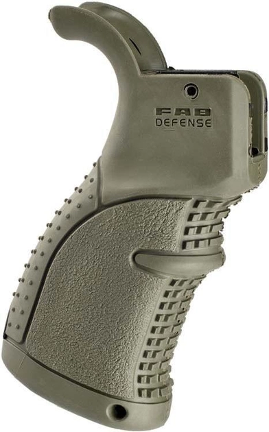 Рукоятка пистолетная FAB Defense AGR-43 прорезиненная для M4/M16/AR15. Цвет - оливковый - изображение 1