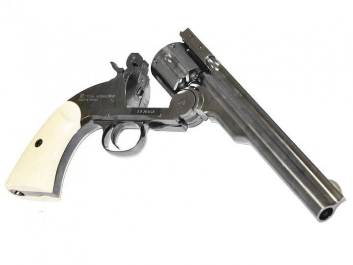 Пневматичний Револьвер ASG Schofield BB 6" Корпус - метал - зображення 8