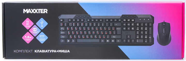Комплект проводной Maxxter USB Black (KMS-CM-02-UA) - изображение 5