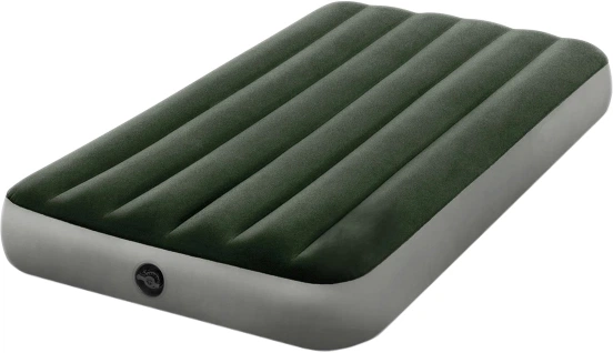 Łóżko dmuchane welurowe Intex 64107 Prestige Downy bez pompki 99x191x25 cm Zielony (6941057418384) - obraz 2