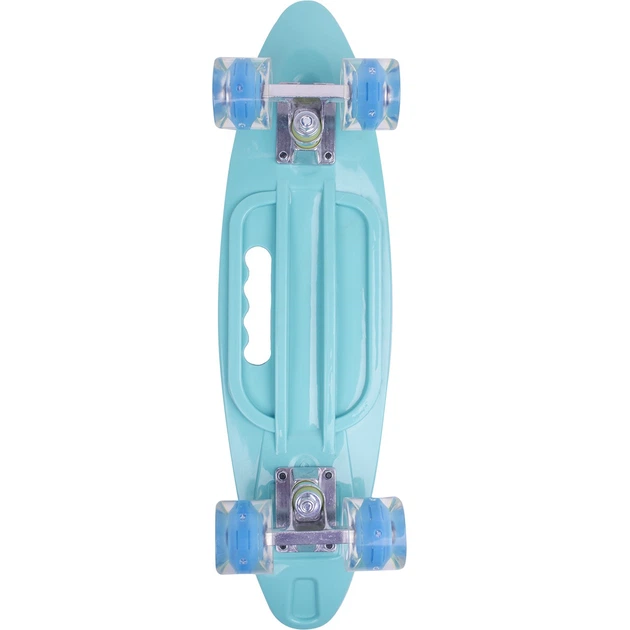 Блакитний пенні борд із малюнком Фламінго та зі світними колесами Penny Board - зображення 3
