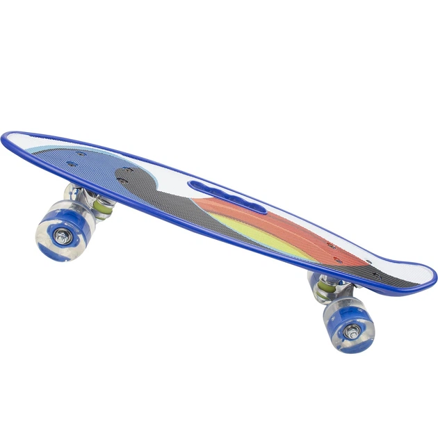 Синій пенні борд з колесами, що світяться, і ручкою в деці Penny Board - Фото 9 Синій пенні борд з колесами, що світяться, і ручкою в деці Penny Board - зображення 9