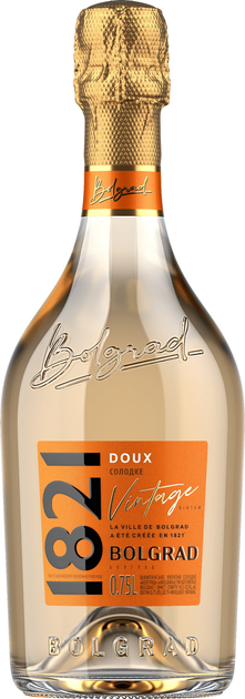Вино ігристе 1821 Vintage Bolgrad біле солодке 0.75 л 10.5-12.5% (4820197562169) - зображення 1