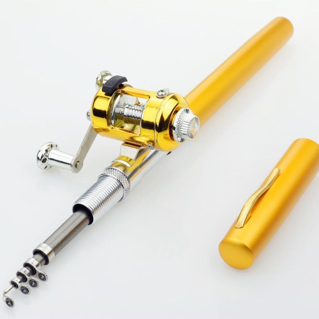 Карманная удочка в виде ручки Fish Pen Fishing Rod In Pen Case R187070  Желтая