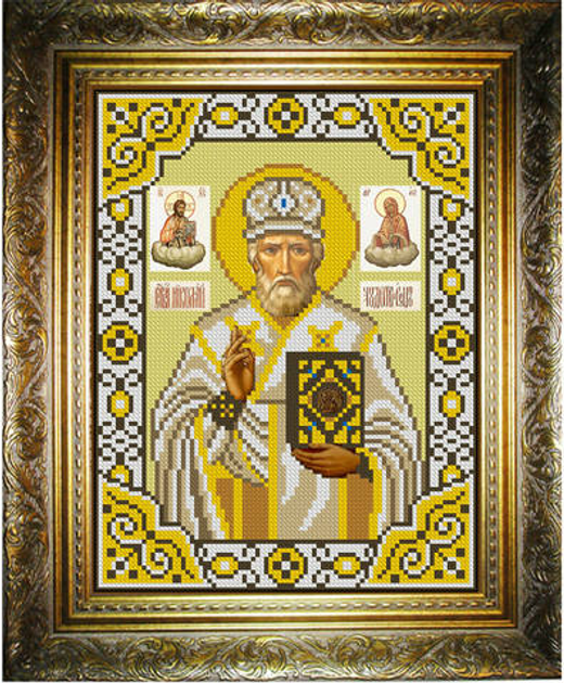 Святитель Николай Чудотворец, набор для изготовления иконы из бисера, вышивка В-151