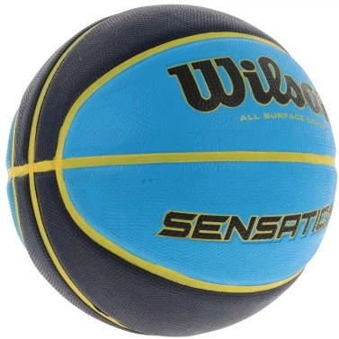 М'яч баскетбольний Wilson Sensation SR 295 розмір 7 гумовий чорний-блакитний (WTB9118XB0702) - зображення 3