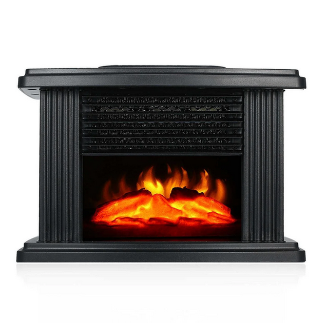 Электрический камин Flame Heater обогреватель с пультом 500W настольный ...